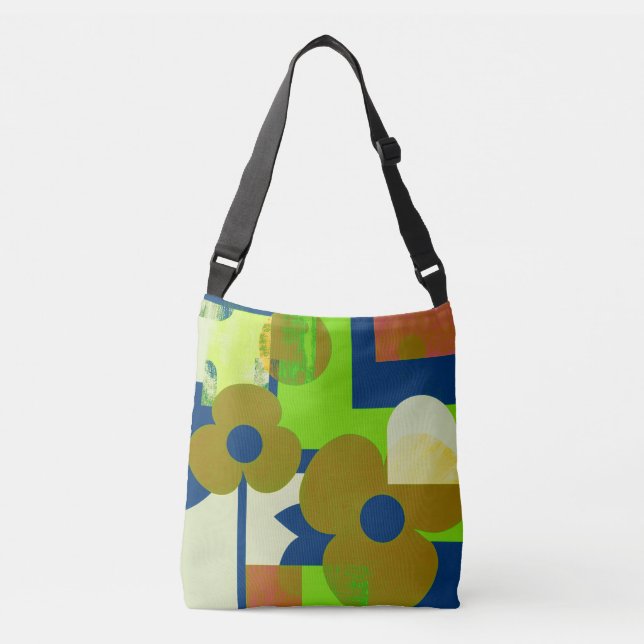 Colorful Floral Pattern Tote Bag – Cute Vibrant Fl (Frente)