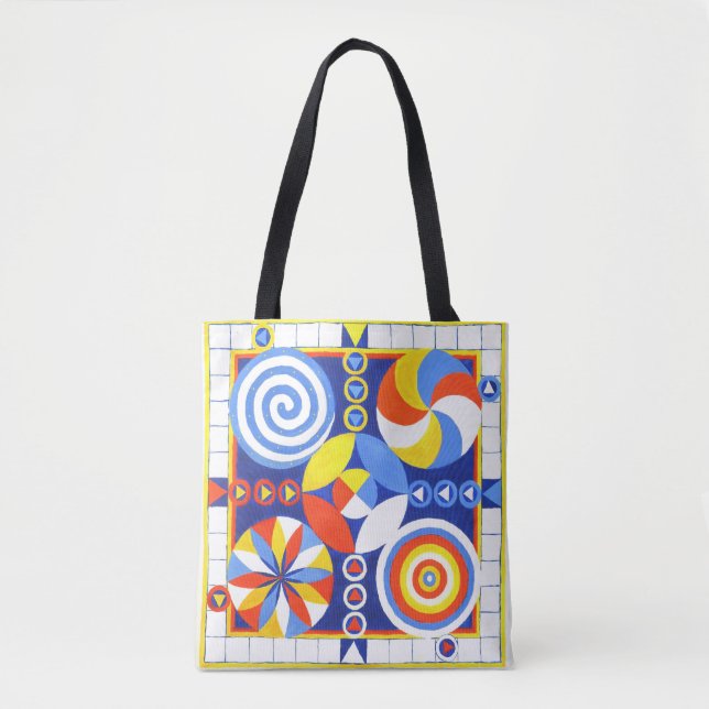 Colorful, Fun and Playable Game Board Tote Bag (Frente)