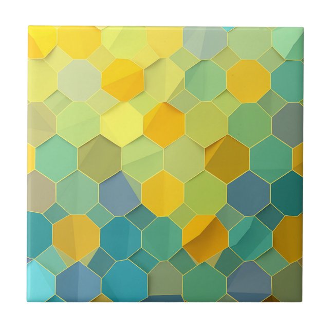 Colorful Honeycomb Geometric Pattern (Frente)