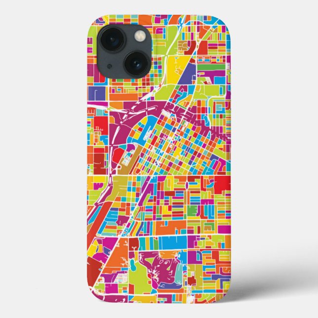 Colorful Las Vegas, Nevada Map (Verso)