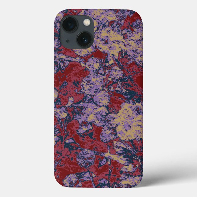 Colorful leaf and flower camouflage pattern (Verso)