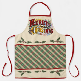 Colorful "Merry Christmas" Apron