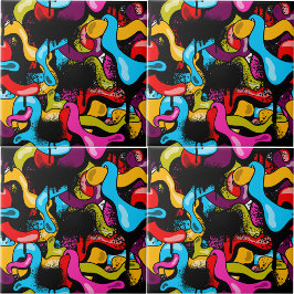 Colorful Neon Graffiti Hip Hop Street Art