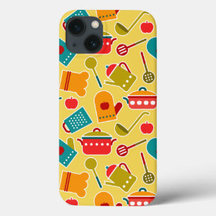 Colorful pattern of kitchen utensils