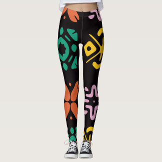 Colorful Print Abstract Leggings 