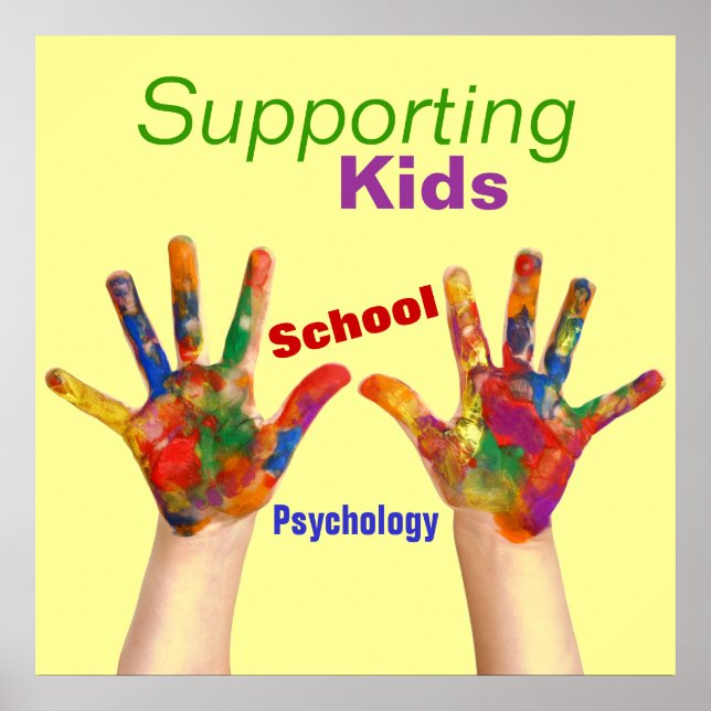 Colorful School Psychology Poster (Frente)