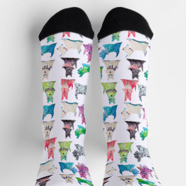 Colorful Scottie Socks