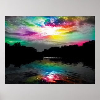 Colorful Sky and Water Poster