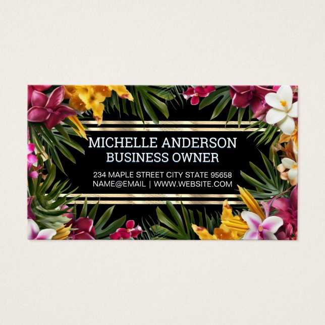 Colorful Tropical Flowers (Frente)