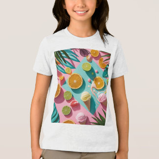 Colorful Tropical Summer T-Shirt for Kids – Bright