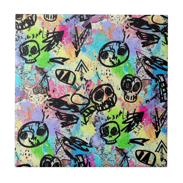 Colorful Urban Graffiti Pattern (1) (Frente)