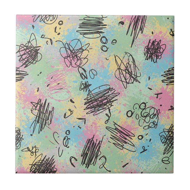 Colorful Urban Graffiti Pattern (4) (Frente)