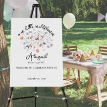 Colorful Wildflower Centerpiece 1st Birthday Party