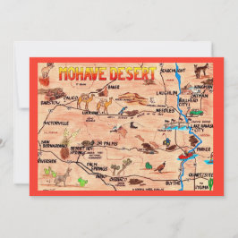 Colorfully Illustrated Mohave Desert Flat Card