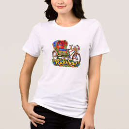 Colorida Arte de Rickshaw — Camiseta da Cultura Be