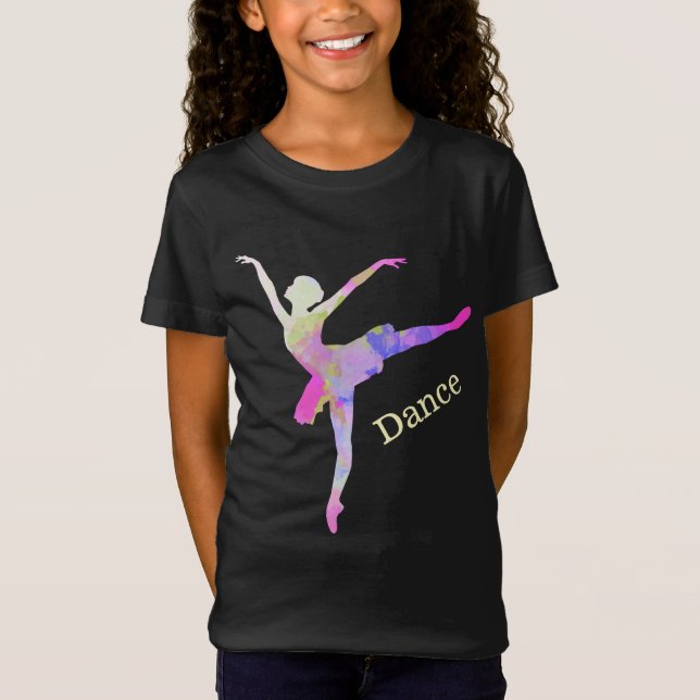 Colorida Ballerina Dance Camiseta (Frente)