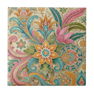 Colorida Batik Boho Botânica