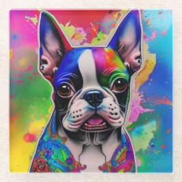 Colorida Boston Terrier Paint Splashes