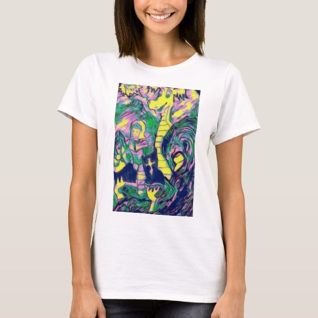 Colorida Busca: Dragão e Camiseta Menino (Frente)