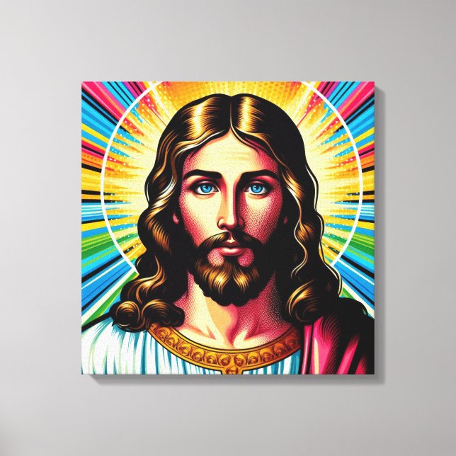 Colorida canvas Jesus! (Frente)