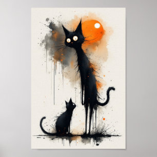 Colorida cat Art Poster