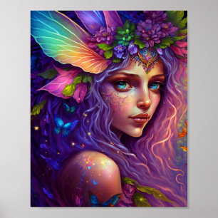 Colorida Fairy Fantasy Art Poster