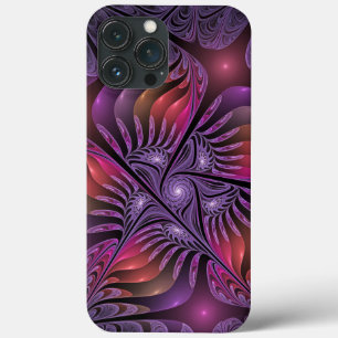 Colorida Fantasy Abstrato Moderna Roxo Fractal