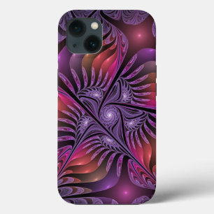 Colorida Fantasy Abstrato Moderna Roxo Fractal