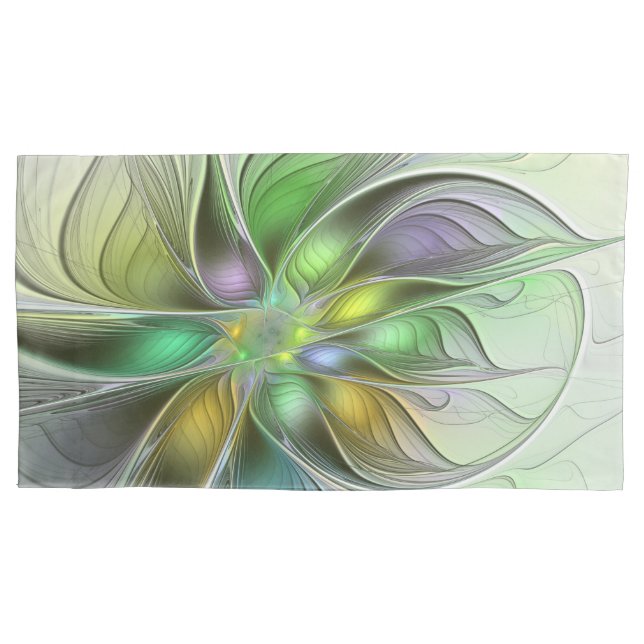 Colorida Fantasy Flor Moderno Abstrato Fractal (Frente)