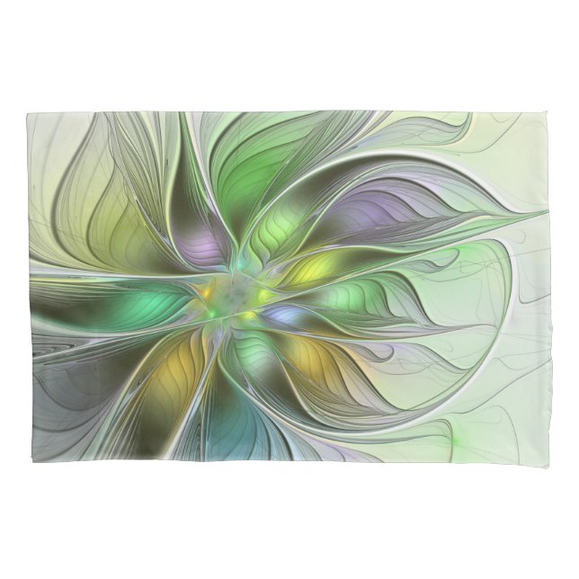 Colorida Fantasy Flor Moderno Abstrato Fractal (Frente)