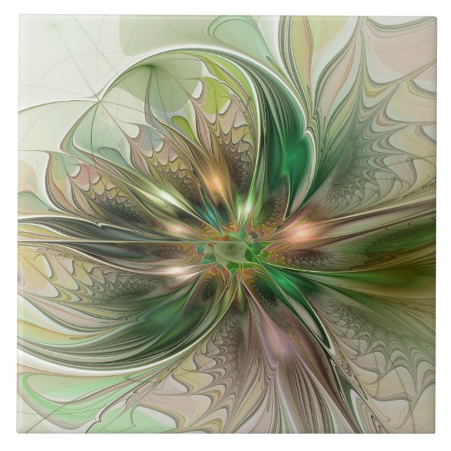 Colorida Fantasy Moderna Abstrato Fractal (Frente)