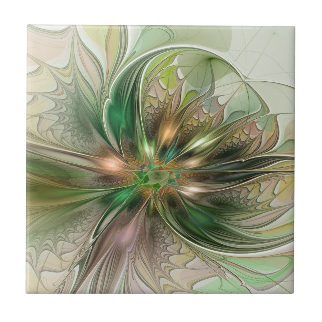 Colorida Fantasy Moderna Abstrato Fractal (Frente)