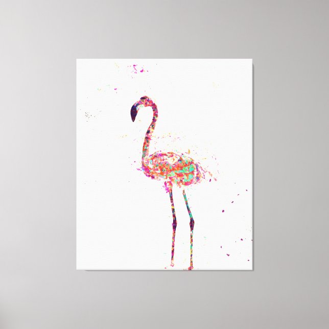 Colorida Flamingo Impressão Art Gift Lover (Frente)