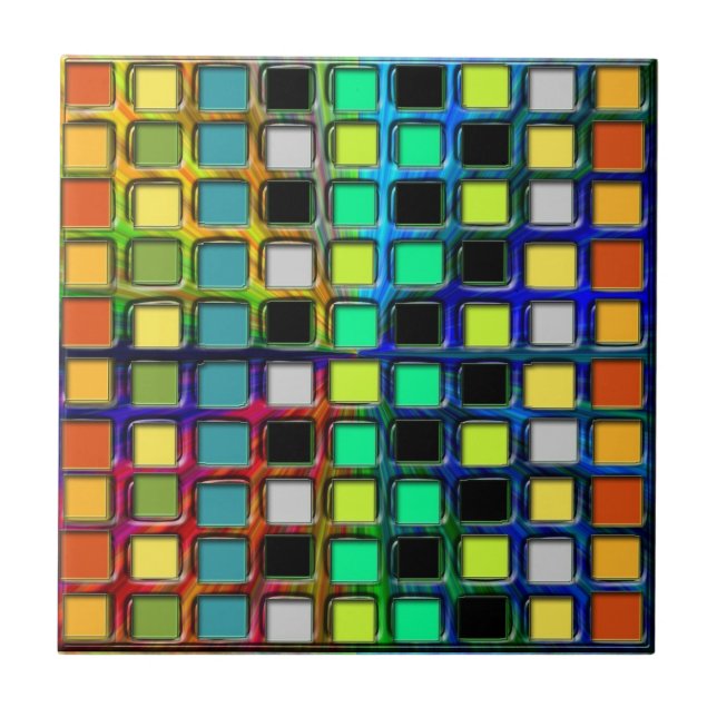 Colorida Grid Tilada por Shirley Taylor (Frente)