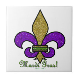 Colorida Mardi Gras Fleur De Lis