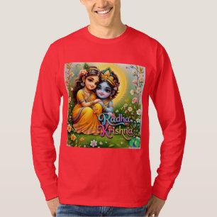 Colorida Radha Krishna - Camisa Espiritual De Arte