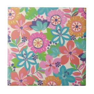 Colorida Retro Boho Girly Flower Hippie