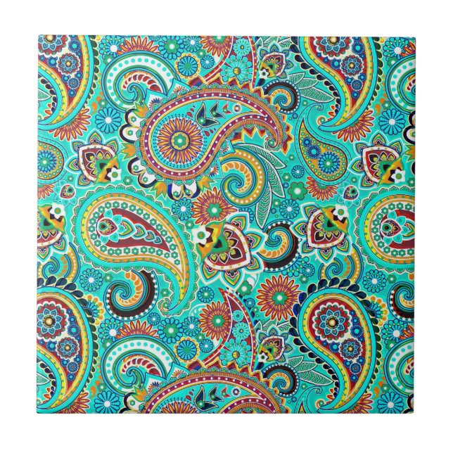 Colorida Retro Paisley (Frente)