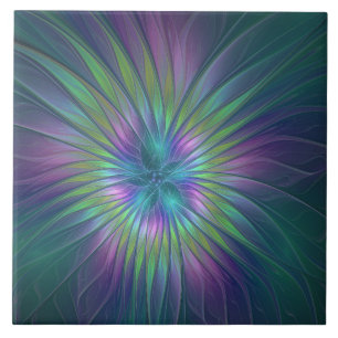 Colorida Shiny Fantasy Flor Abstrato Arte Fractal