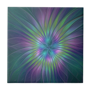 Colorida Shiny Fantasy Flor Abstrato Arte Fractal
