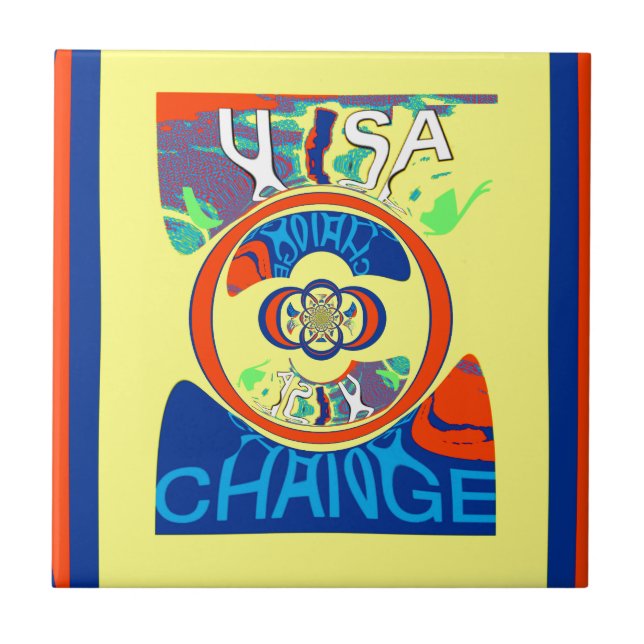 Colorida USA Change: Uma Design festiva (Frente)