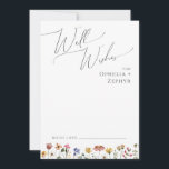 Colorida Wildflower | Cartão de Desejo de Casament<br><div class="desc">Este girassol colorido | o cartão de desejos de casamento é perfeito para o seu casamento simples e caprichoso de verão do arco-íris. Os florais cor-de-rosa brilhante, encantado, amarelo, laranja e dourado dão a este produto a sensação de um jardim primavera hippie elegante minimalista. A design moderna é a arte...</div>
