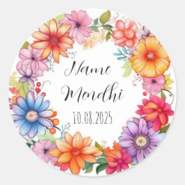 Colorido adesivos de favoritos Mendhi