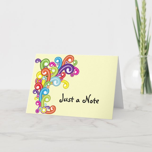 Colorido apenas um cartão de nota (Frente)