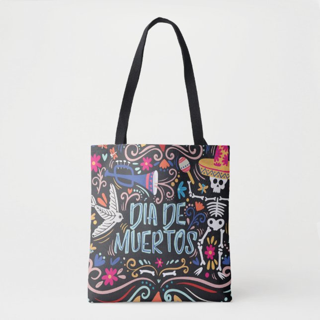 Colorido Dia de los Muertos| Saco de Tote