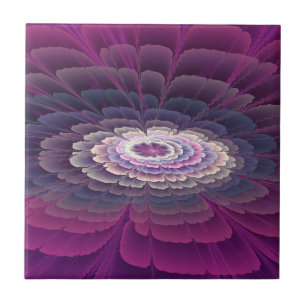 Colorido Floral Abstrato Arte Fractal Rosa Marcant