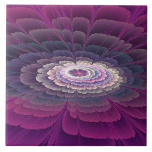 Colorido Floral Abstrato Fractal Arte Rosa