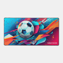 Colorido Futebol Moderno Nome Personalizado do Esp