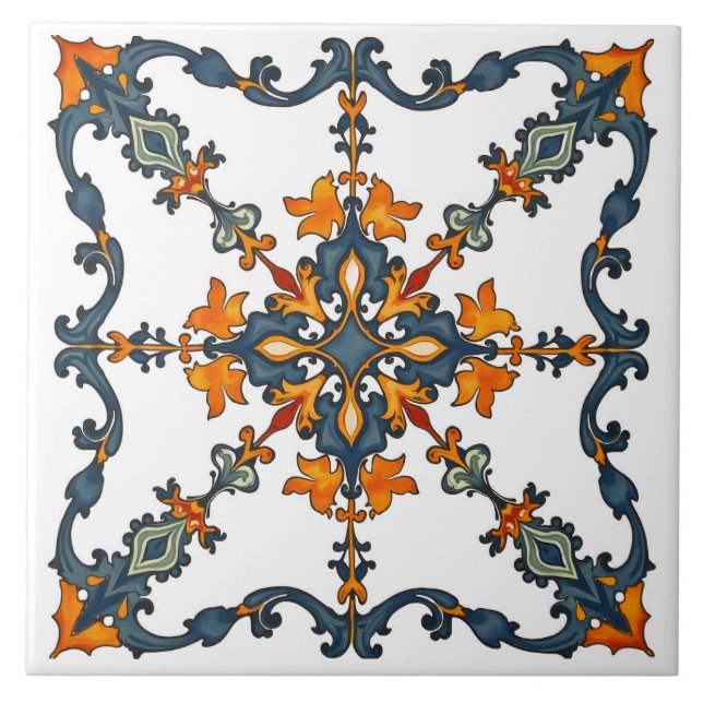 Colorido,Mediterrâneo,mosaico,marroquino, (Frente)