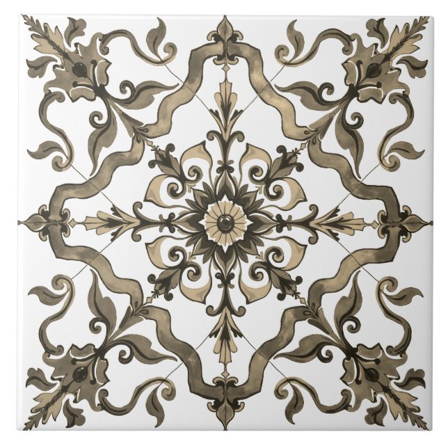 Colorido,Mediterrâneo,mosaico,,neutro,verde (Frente)